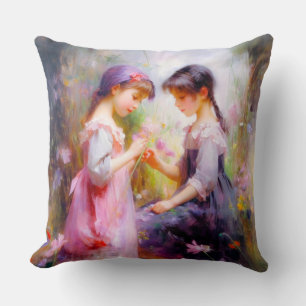 Friends and Flowers  Cushion