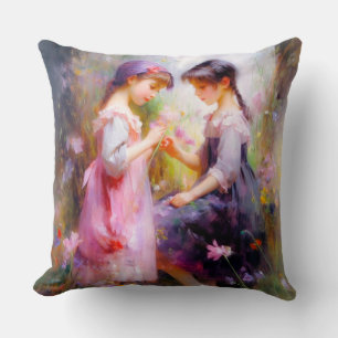 Friends and Flowers  Cushion