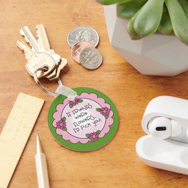 Friends and Flowers Key Ring (Desk)