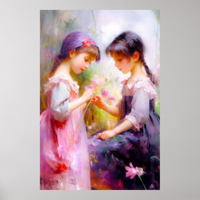 Friends and Flowers  Poster (Front)