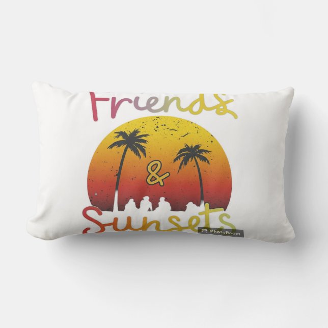 friends and sun sets lumbar cushion (Front)