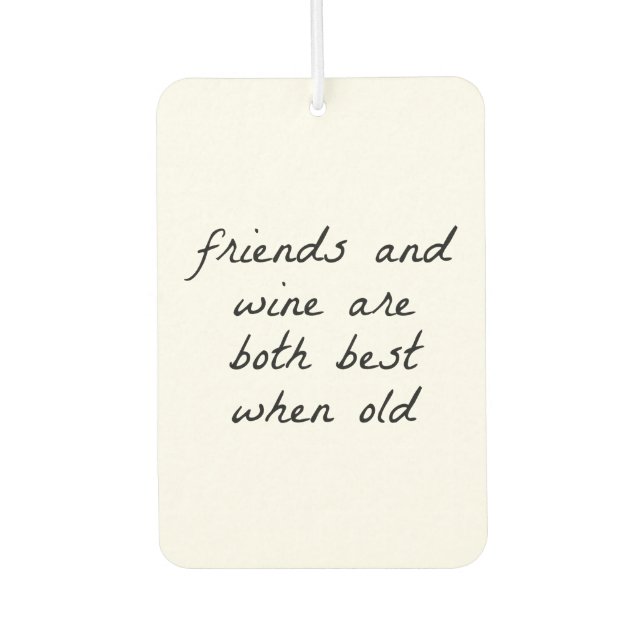 Friends And Wine Car Air Freshener (Front)