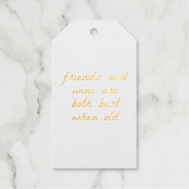 Friends And Wine Gift Tags (Front)