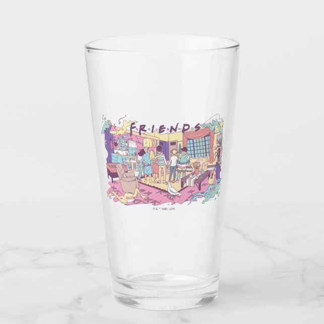 FRIENDS™ | Apartment Cartoon Glass (Front)