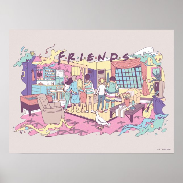 FRIENDS™ | Apartment Cartoon Poster (Front)