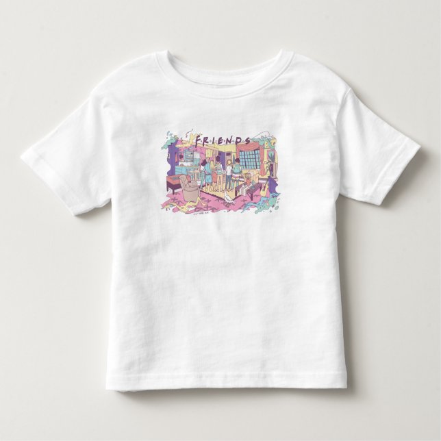 FRIENDS™ | Apartment Cartoon Toddler T-Shirt (Front)