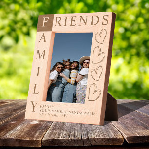 Friends are Family Rustic Wooden Photo frame