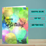 Friends are Like Balloons Watercolor Birthday Card<br><div class="desc">This colourful card is specifically for the close friend whom you want to send a very special card to. Outside are colourful watercolor balloons. Inside we've written just the right message to speak to the moment; but you can customise it with your own words. Look for other variations of the...</div>