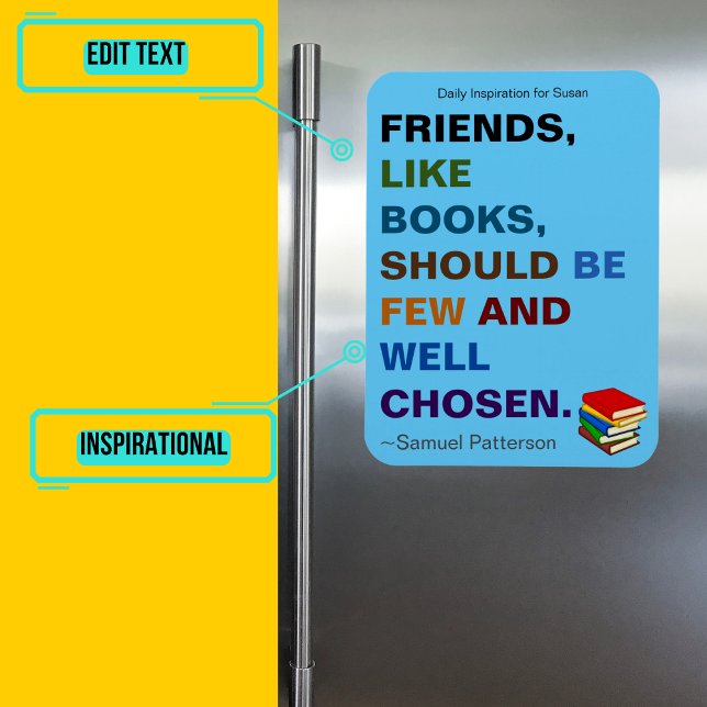 Friends are Like Books Inspirational Magnet (Please enjoy our design and see the others in the collection.)