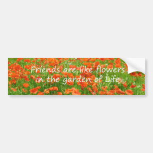 Friends Are Like Flowers Bumper Sticker