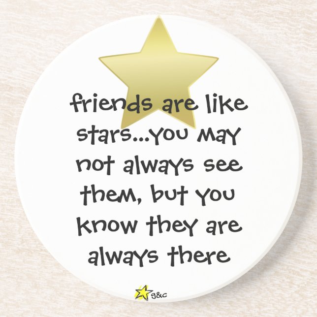 friends are like stars, coaster (Front)