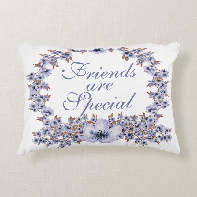 Friends Are Special Throw Pillow (Front)