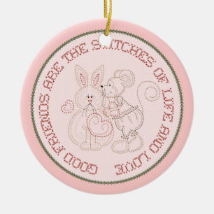 Friends are the Stitches of Life Ornament