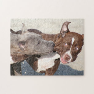 Friends at Play - Pitbull Puppies Jigsaw Puzzle