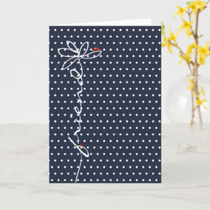 friend's birthday daisy and ladybugs card