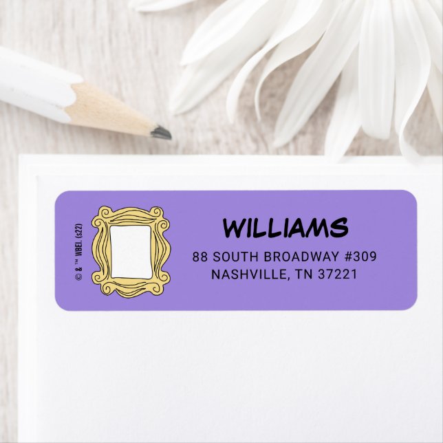 FRIENDS™ | Birthday Peephole Frame Return Address Label (Insitu)