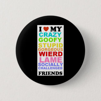 friends-black 6 cm round badge