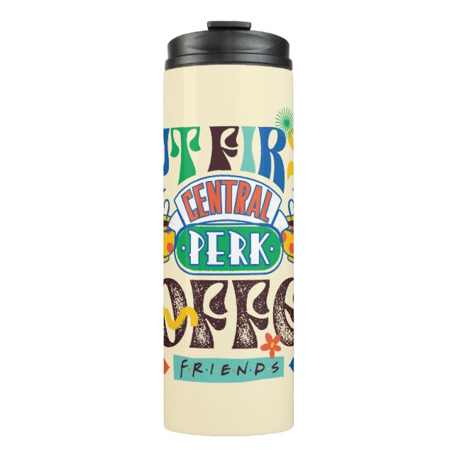 FRIENDS™ | But First Coffee Vibrant Graphic Thermal Tumbler (Front)