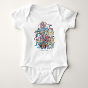 FRIENDS™   Cartoon Collage Baby Bodysuit