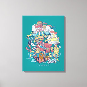 FRIENDS™ Cartoon Collage Canvas Print