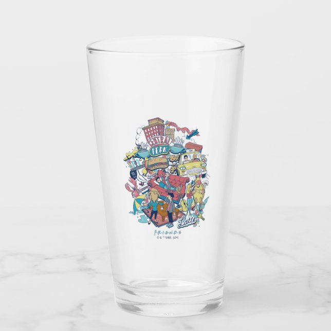 FRIENDS™ | Cartoon Collage Glass (Front)