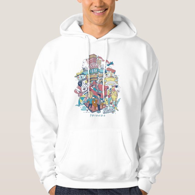 FRIENDS™ | Cartoon Collage Hoodie (Front)