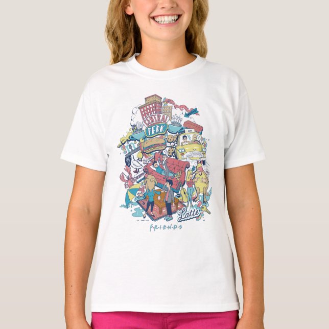 FRIENDS™ | Cartoon Collage T-Shirt (Front)