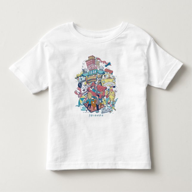 FRIENDS™ | Cartoon Collage Toddler T-Shirt (Front)