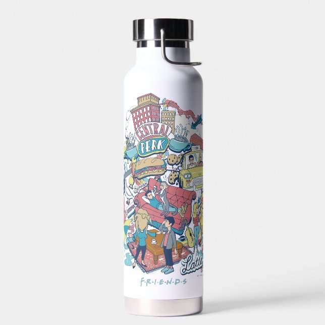 FRIENDS™ | Cartoon Collage Water Bottle (Left)