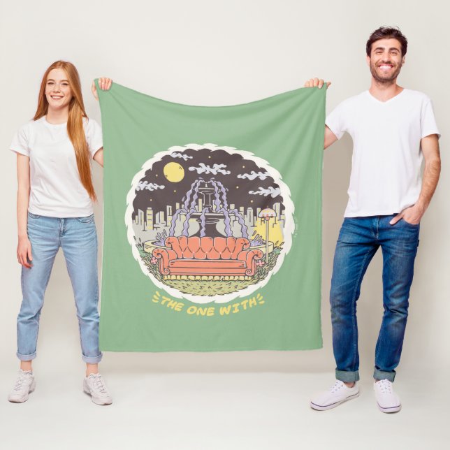 FRIENDS™ | Cartoon Fountain Fleece Blanket (In Situ)