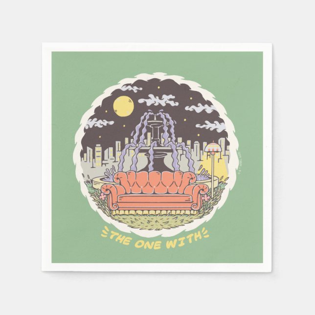 FRIENDS™ | Cartoon Fountain Napkin (Front)