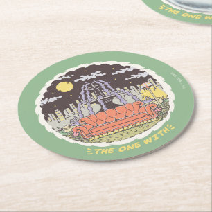 FRIENDS™ Cartoon Fountain Round Paper Coaster