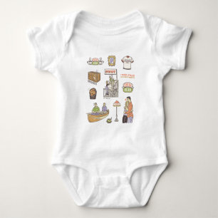 FRIENDS™   Cartoon Icons Baby Bodysuit