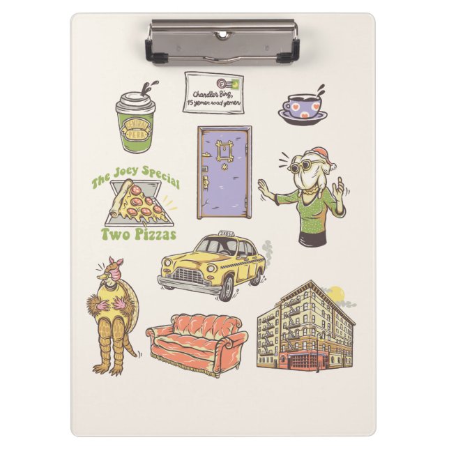 FRIENDS™ | Cartoon Icons Graphic Clipboard (Front)