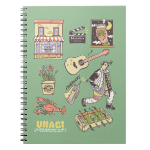 FRIENDS™   Cartoon Icons Graphic Notebook