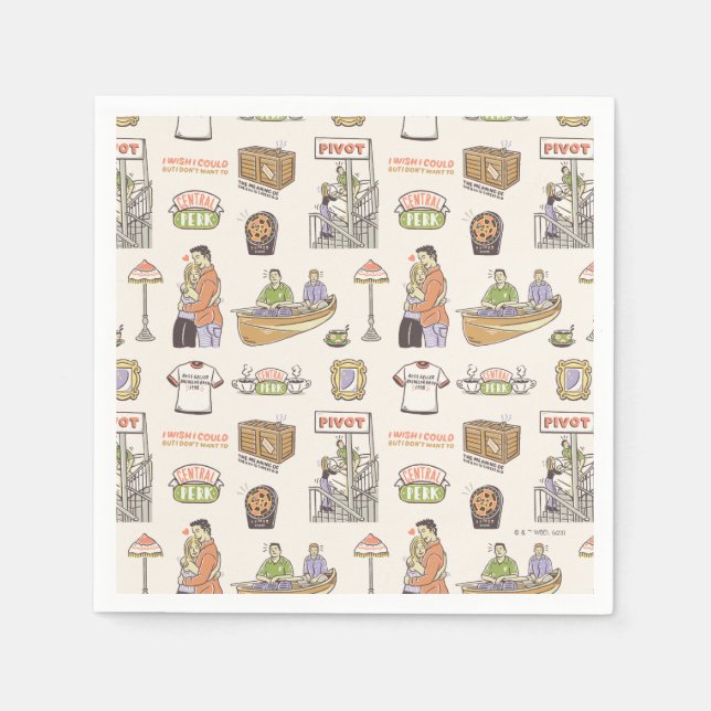 FRIENDS™ | Cartoon Icons Napkin (Front)
