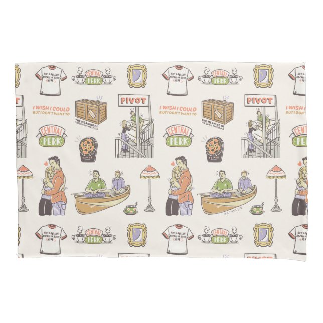 FRIENDS™ | Cartoon Icons Pillowcase (Front)