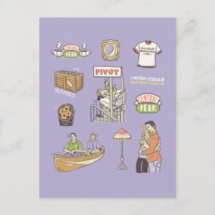 FRIENDS™   Cartoon Icons Postcard