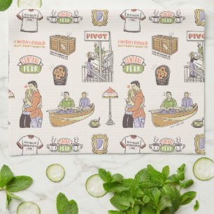 FRIENDS™   Cartoon Icons Tea Towel