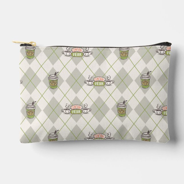 FRIENDS™  | Central Perk Argyle Pattern Accessory Pouch (Front)