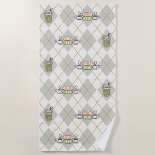 FRIENDS™ Central Perk Argyle Pattern Beach Towel