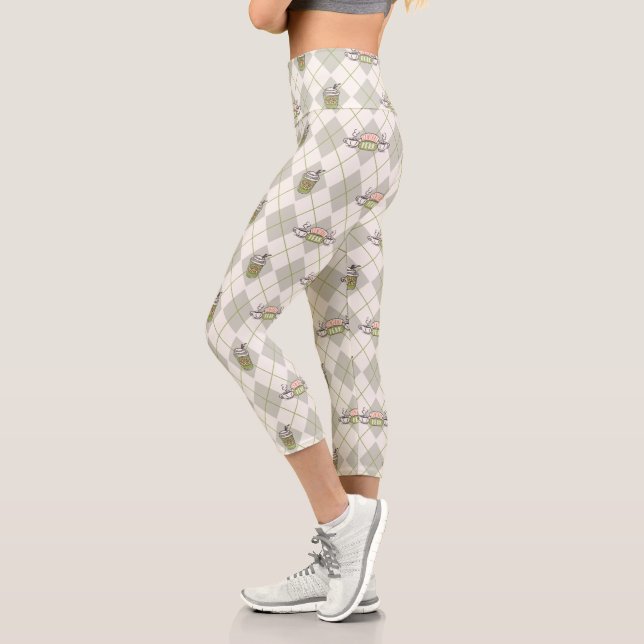 FRIENDS™  | Central Perk Argyle Pattern Capri Leggings (Left)