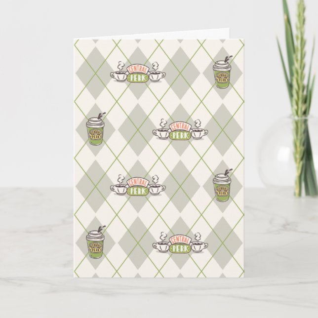 FRIENDS™  | Central Perk Argyle Pattern Card (Front)