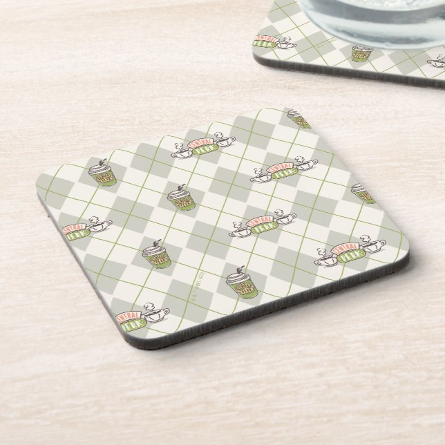 FRIENDS™  | Central Perk Argyle Pattern Coaster (Left Side)