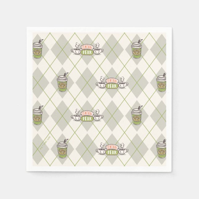 FRIENDS™  | Central Perk Argyle Pattern Napkin (Front)