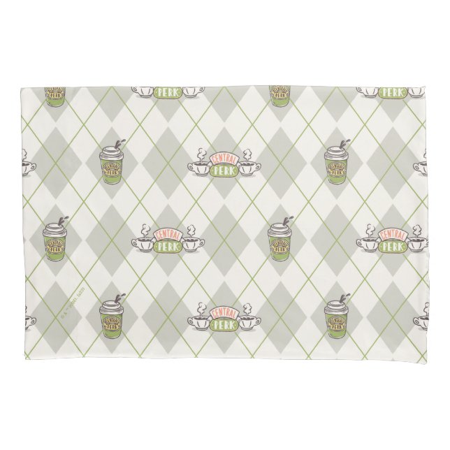FRIENDS™  | Central Perk Argyle Pattern Pillowcase (Front)