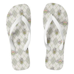 FRIENDS™ Central Perk Argyle Pattern Thongs