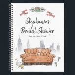 FRIENDS™ | Central Perk Bridal Shower Guest Notebook<br><div class="desc">Commemorate your bridal shower with this charming FRIENDS™-themed guest notebook, featuring the iconic Central Perk logo. This customisable notebook allows your guests to leave heartfelt messages and well-wishes, creating a cherished keepsake from your special day. Perfect for fans of the beloved TV show, it adds a touch of nostalgia to...</div>