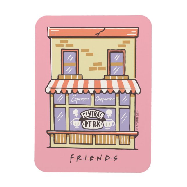 FRIENDS™ | Central Perk Cartoon Coffee Shop Magnet (Vertical)