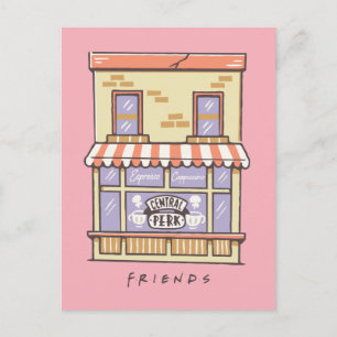 FRIENDS™ Central Perk Cartoon Coffee Shop Postcard